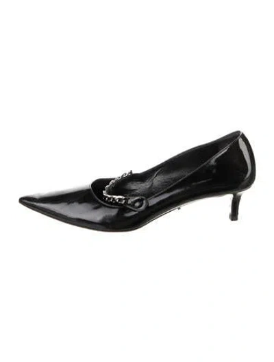 Pre-owned Prada Patent Leather Pumps In Black