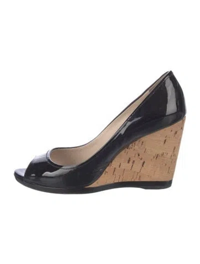 Pre-owned Prada Patent Leather Pumps In Black