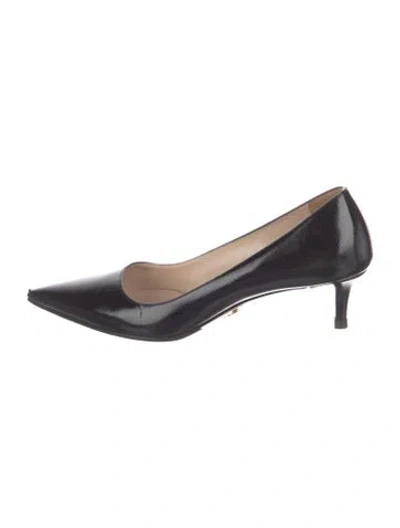 Pre-owned Prada Patent Leather Pumps In Black