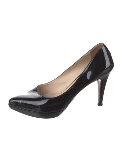Pre-owned Prada Patent Leather Pumps In Black