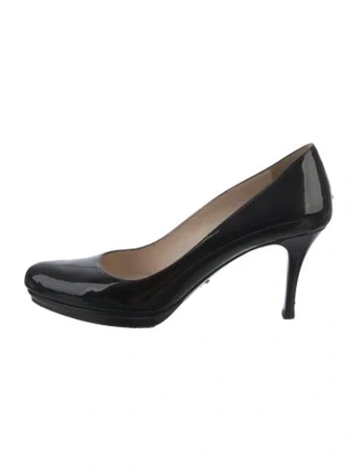 Pre-owned Prada Patent Leather Pumps In Black