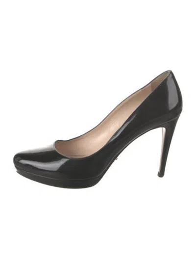 Pre-owned Prada Patent Leather Pumps In Black