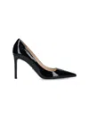 Prada Pointed Black Patent Leather Pumps In Black  