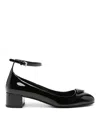 Prada Velvet Pumps In Black