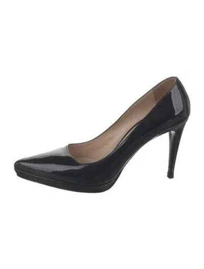 Pre-owned Prada Patent Leather Pumps In Blue