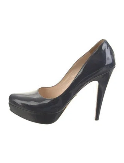 Pre-owned Prada Patent Leather Pumps In Blue