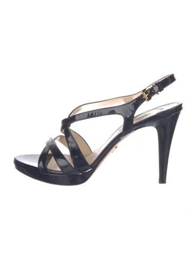 Pre-owned Prada Patent Leather Pumps In Blue