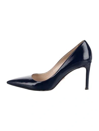 Pre-owned Prada Patent Leather Pumps In Blue
