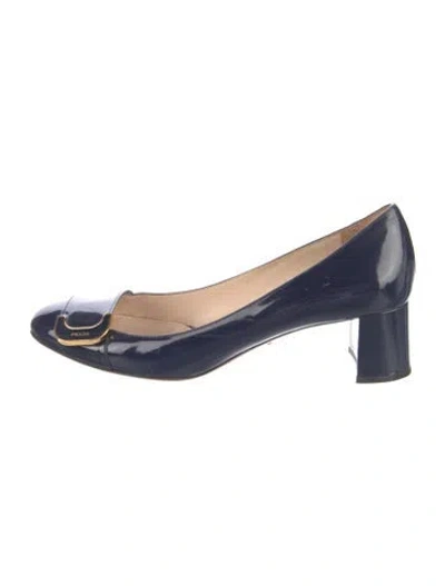 Pre-owned Prada Patent Leather Pumps In Blue
