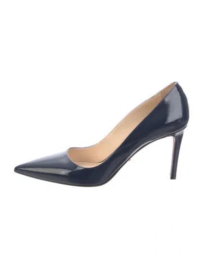 Pre-owned Prada Patent Leather Pumps In Blue