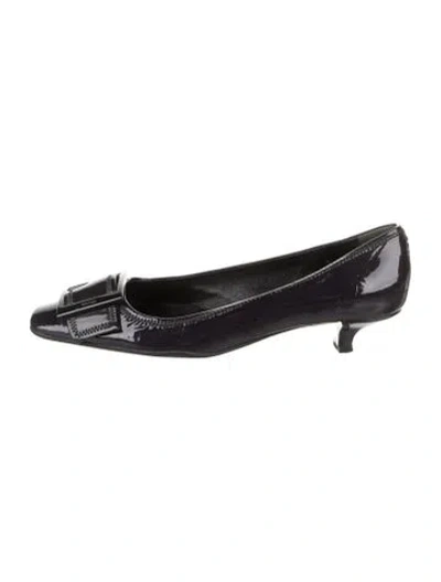 Pre-owned Prada Patent Leather Pumps In Blue