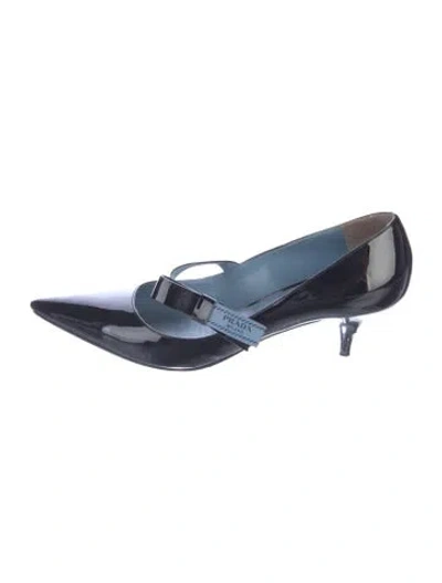 Pre-owned Prada Patent Leather Pumps In Blue