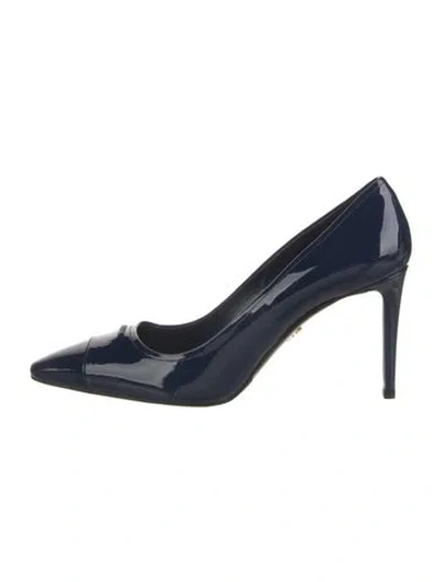 Pre-owned Prada Patent Leather Pumps In Blue