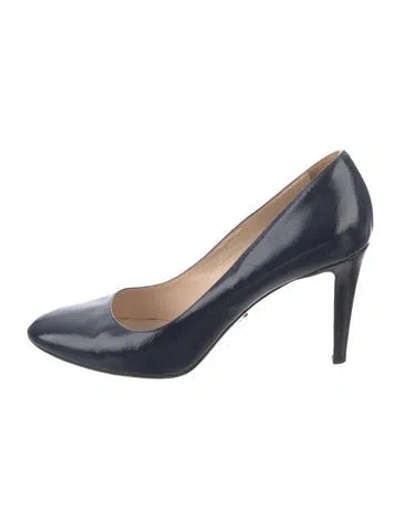 Pre-owned Prada Patent Leather Pumps In Blue