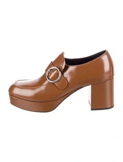 Pre-owned Prada Patent Leather Pumps In Brown
