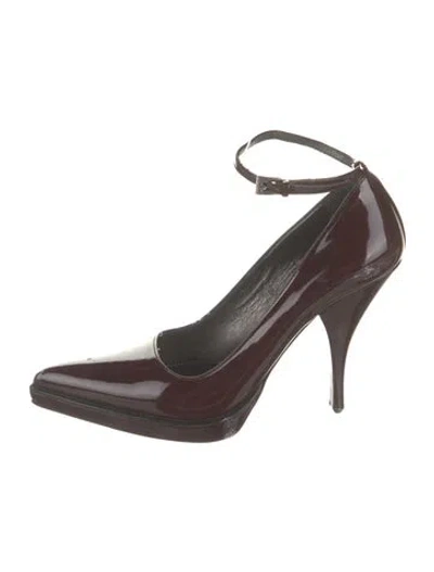 Pre-owned Prada Patent Leather Pumps In Brown