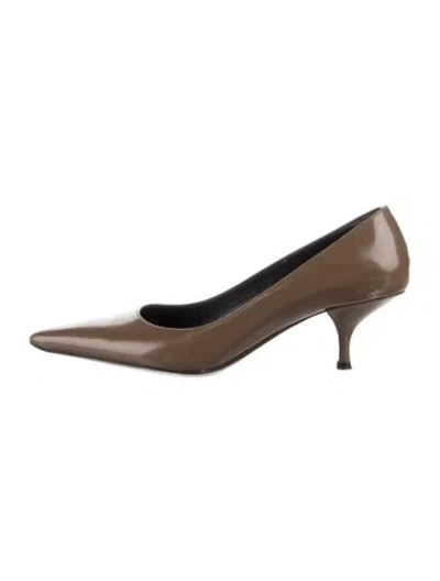 Pre-owned Prada Patent Leather Pumps In Brown