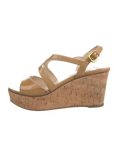 Pre-owned Prada Patent Leather Pumps In Brown