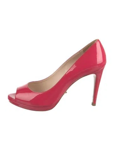 Pre-owned Prada Patent Leather Pumps In Pink
