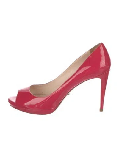 Pre-owned Prada Patent Leather Pumps In Pink