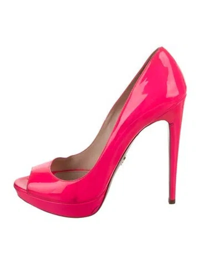 Pre-owned Prada Patent Leather Pumps In Pink