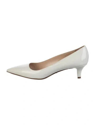 Pre-owned Prada Patent Leather Pumps In White