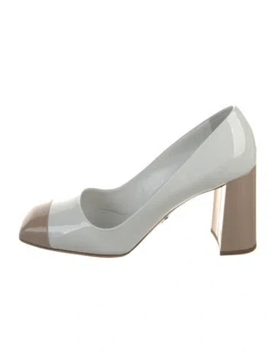 Pre-owned Prada Patent Leather Pumps In White