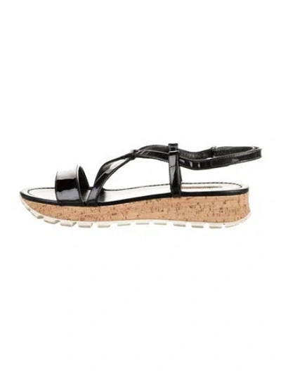 Pre-owned Prada Patent Leather Sandals