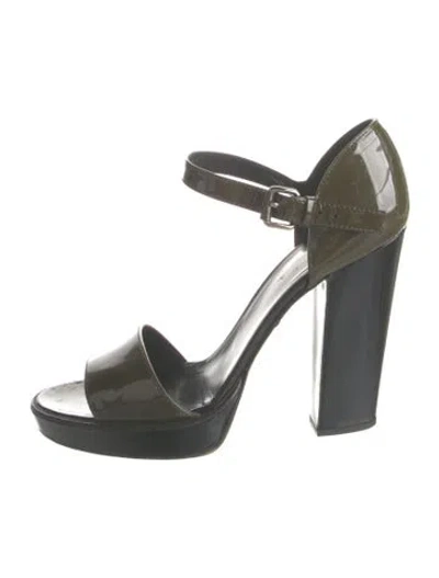 Pre-owned Prada Patent Leather Sandals In Multi