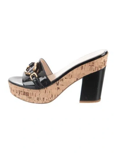 Pre-owned Prada Patent Leather Slides In Multi