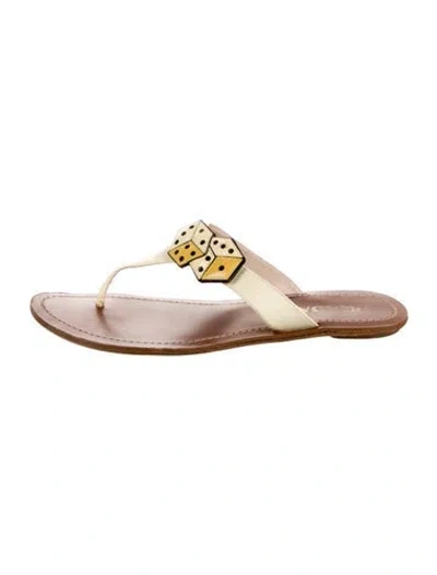 Pre-owned Prada Patent Leather Slides In Yellow