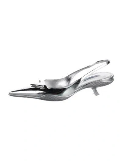 Pre-owned Prada Patent Leather Slingback Pumps