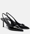 Prada Women Brushed Leather Slingback Pumps In Black