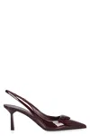 Prada 75mm Pointed Toe Slingback Pumps In Brown