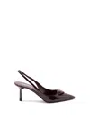 Prada 75mm Pointed Toe Slingback Pumps In Brown