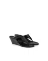 Prada Wedge Flip-flops In Black
