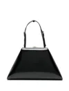 Prada Adjustable Handles Structured Leather Tote In Black