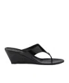 Prada Wedge Flip-flops In Black