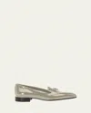 Prada Patent Logo Flat Dress Loafers In White