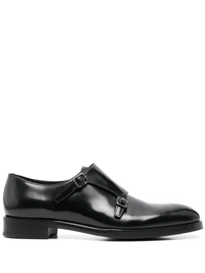 Pre-owned Prada Patent Monk Shoes In Black