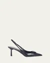 Prada Patent Padded Triangle Slingback Pumps In Multi