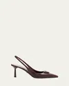Prada Modellerie Pointed Toe Slingback Pump In Burgundy