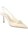 Prada Slingback-pumps Aus Saffiano-lackleder In White