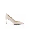 Prada Patent Saffiano Leather Pumps Women In White