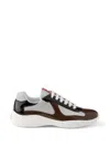 Prada Patent-leather And Technical-fabric America's Cup Sneakers In Black