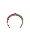 Prada Women Printed Twill Headband In Brown