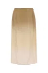 Prada Patterned 100% Silk Skirt In Multicoloured