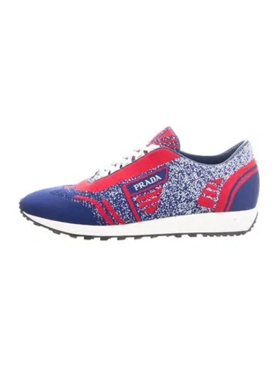 Pre-owned Prada Patterned Athletic Sneakers In Multi