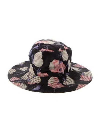 Pre-owned Prada Patterned Bucket Hat In Black