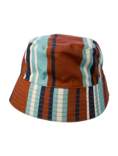 Pre-owned Prada Patterned Bucket Hat In Brown